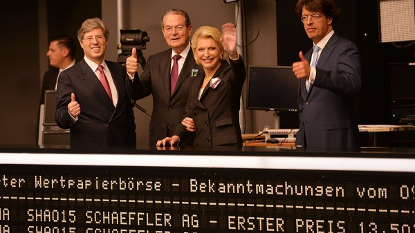 Schaefflers första dag på börsen